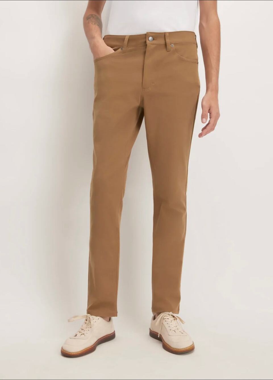 EVERLANE Men's The Performance 5-Pocket Pants 31x32 Tan Stretch NWT
